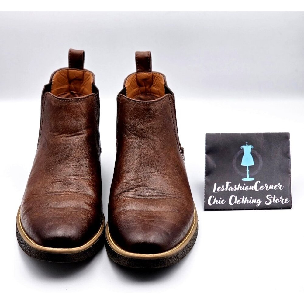 Deer Stags Men's Brown Vegan Leather Rockland Chelsea Boots Size 8M 2163 - Picture 10 of 16